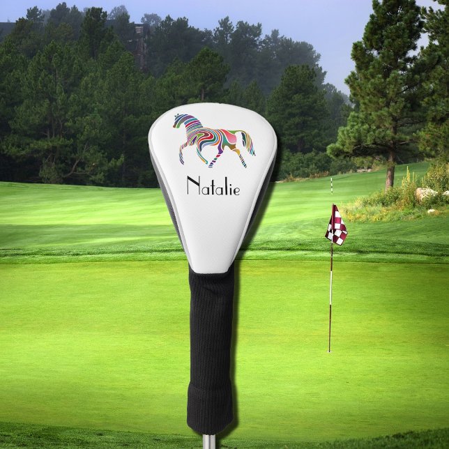 Rainbow horse  - your name golf head cover (Creator Uploaded)