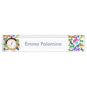 Rainbow Horses - "Dotty about Horses!" Nameplate