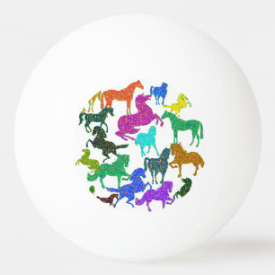 Rainbow Horses - "Dotty about Horses!" Ping Pong Ball