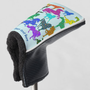 Rainbow Horses Golf Head Cover