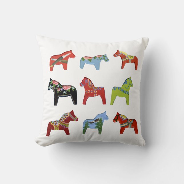 Rainbow Horses Pillow (Front)