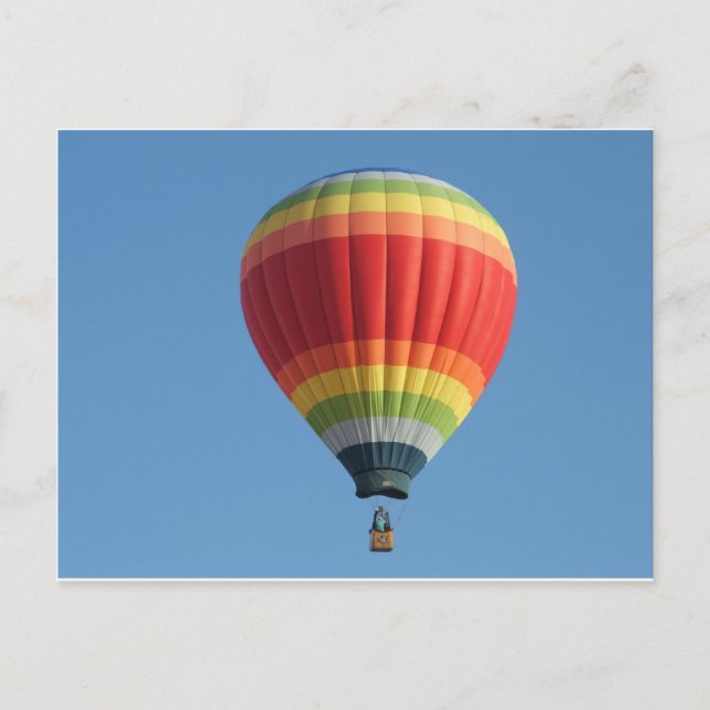 Rainbow hot air baloon postcard (Front)