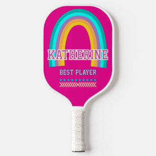 Rainbow Hot Pink Pickleball Paddle