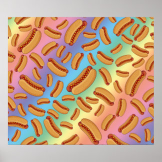 Rainbow hotdogs poster