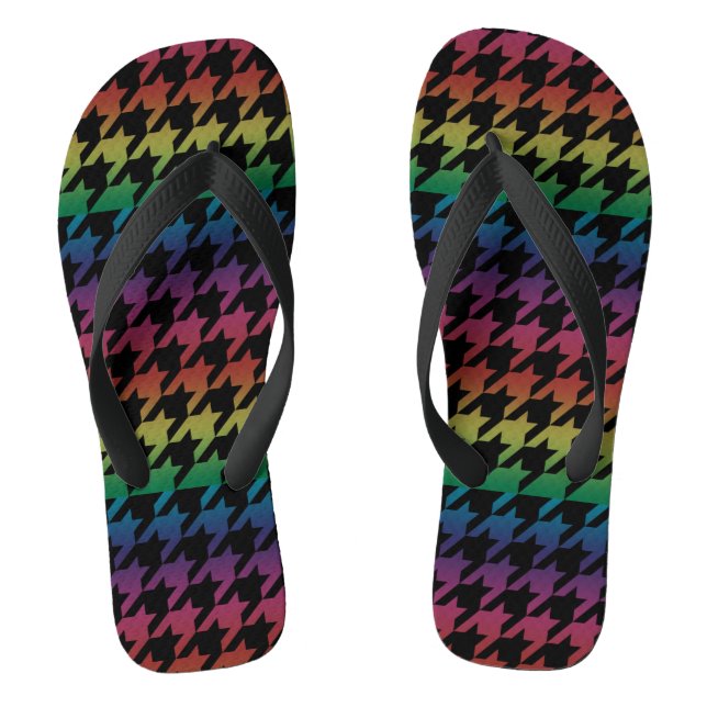 Rainbow houndstooth jandals (Footbed)