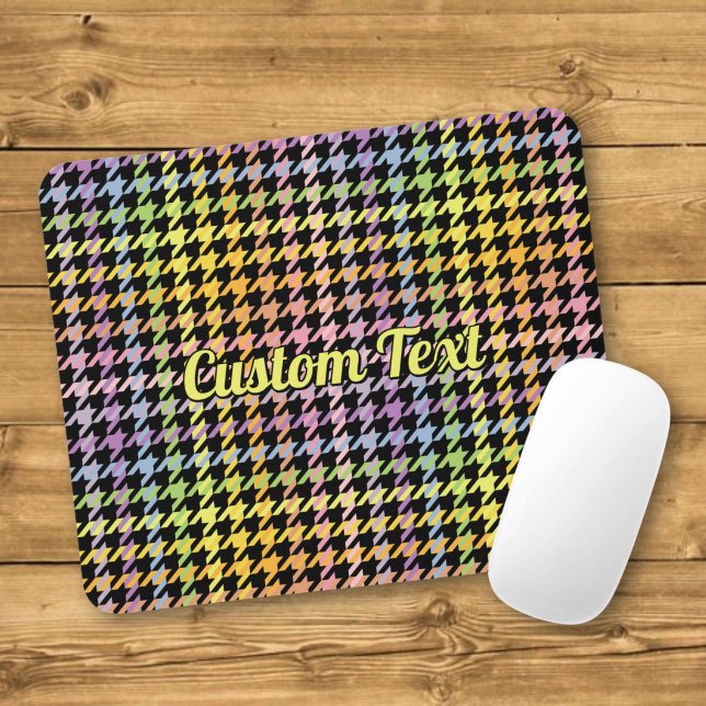 Rainbow Houndstooth Pattern Mouse Pad (Creator Uploaded)