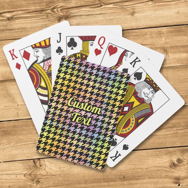 Rainbow Houndstooth Pattern Playing Cards (Creator Uploaded)