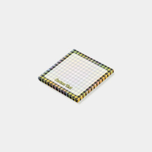 Rainbow Houndstooth Pattern Post-it Notes