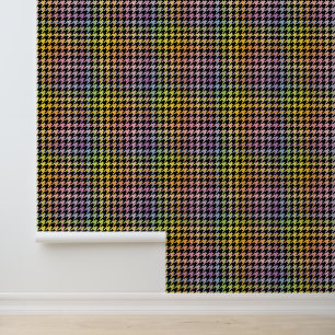 Rainbow Houndstooth Pattern Wallpaper