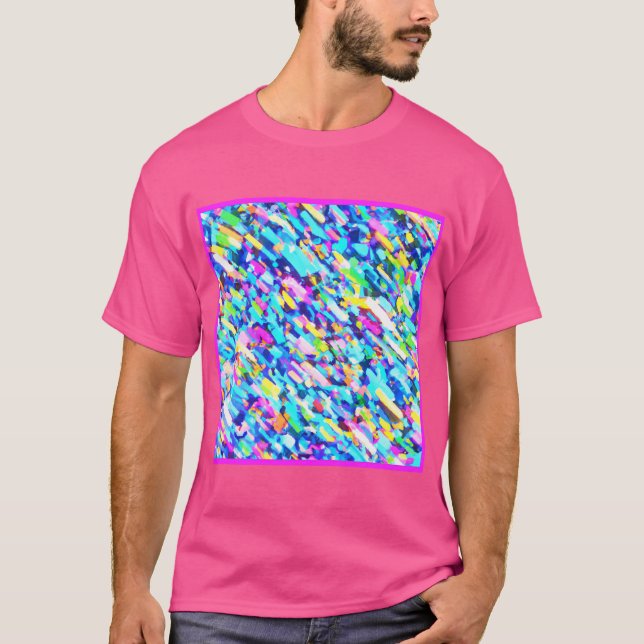 Rainbow-hued Abstract Art T-Shirt (Front)