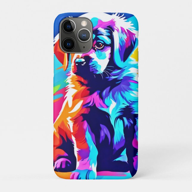 Rainbow Hued Dog Art Case-Mate iPhone Case (Back)