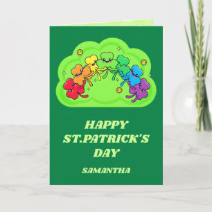 Rainbow Hugs St. Patrick’s Day Greeting Card