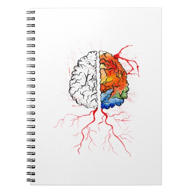 Rainbow human brain notebook (Front)