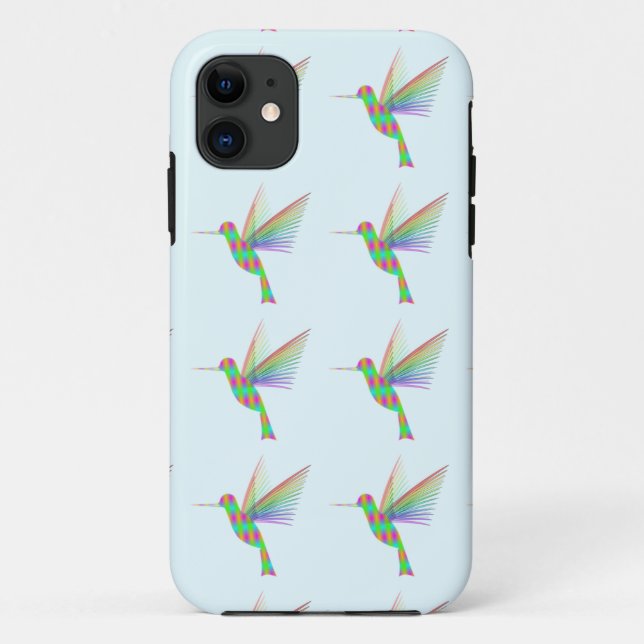 Rainbow Hummingbird Case-Mate iPhone Case (Back)