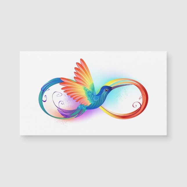 Rainbow Hummingbird with Infinity symbol (Front)