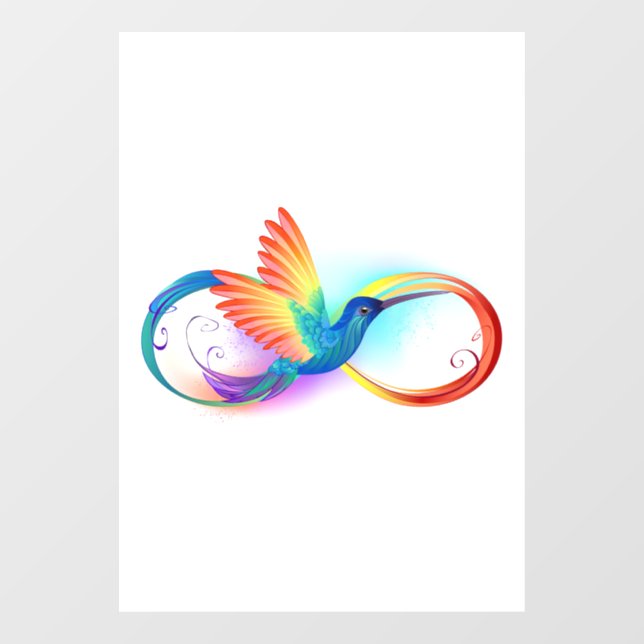 Rainbow Hummingbird with Infinity symbol (Sheet)