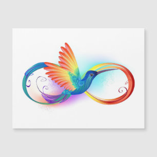 Rainbow Hummingbird with Infinity symbol