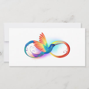 Rainbow Hummingbird with Infinity symbol