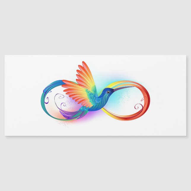Rainbow Hummingbird with Infinity symbol (Front)