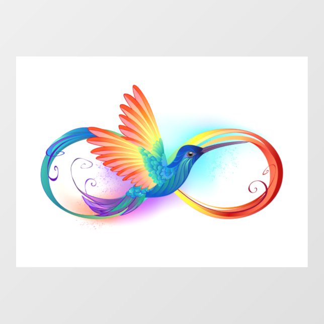 Rainbow Hummingbird with Infinity symbol (Sheet)