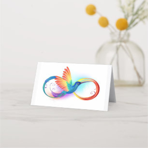 Rainbow Hummingbird with Infinity symbol Appointment Card