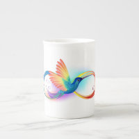 Rainbow Hummingbird with Infinity symbol