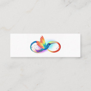 Rainbow Hummingbird with Infinity symbol Calling Card
