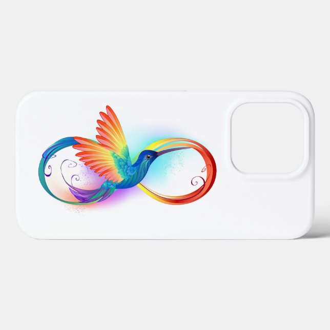 Rainbow Hummingbird with Infinity symbol Case-Mate iPhone Case (Back (Horizontal))