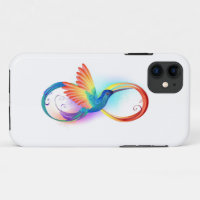 Rainbow Hummingbird with Infinity symbol
