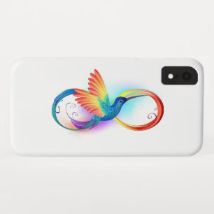 Rainbow Hummingbird with Infinity symbol Case-Mate iPhone Case