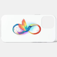 Rainbow Hummingbird with Infinity symbol