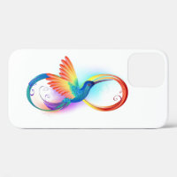 Rainbow Hummingbird with Infinity symbol