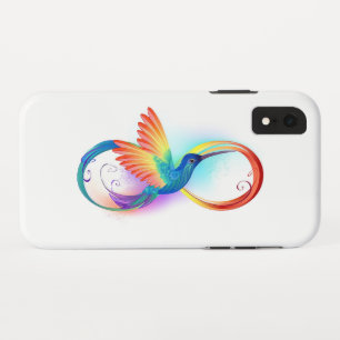 Rainbow Hummingbird with Infinity symbol Case-Mate iPhone Case