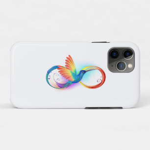 Rainbow Hummingbird with Infinity symbol Case-Mate iPhone Case