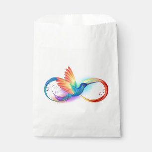 Rainbow Hummingbird with Infinity symbol Favour Bags