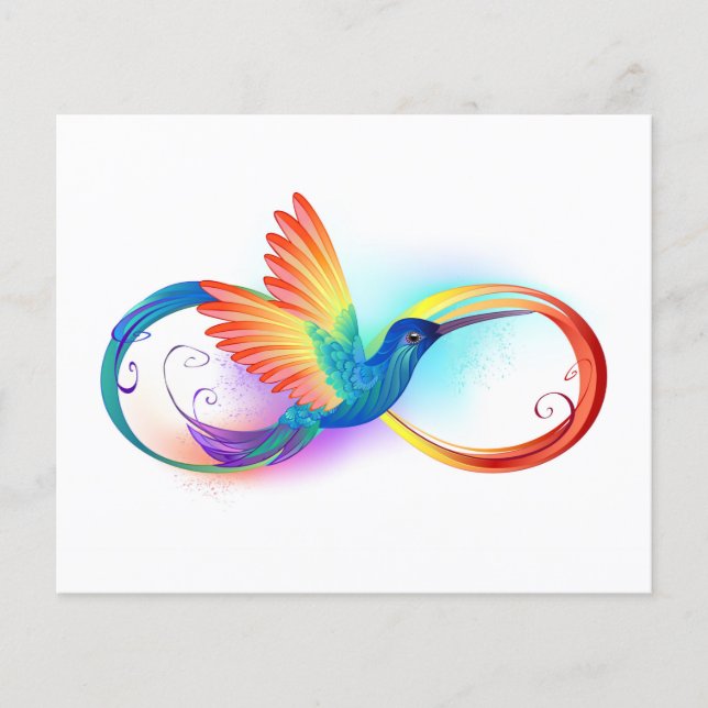 Rainbow Hummingbird with Infinity symbol Flyer (Front)