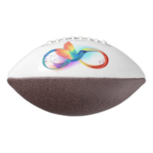 Rainbow Hummingbird with Infinity symbol Football