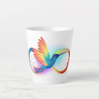 Rainbow Hummingbird with Infinity symbol