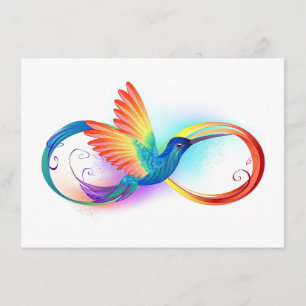 Rainbow Hummingbird with Infinity symbol Menu