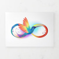 Rainbow Hummingbird with Infinity symbol