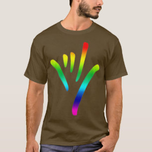 Rainbow I Love You Sign Language deaf culture T P T-Shirt
