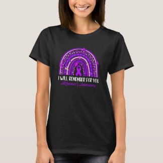 Rainbow I Will Remember For You Alzheimer's Awaren T-Shirt