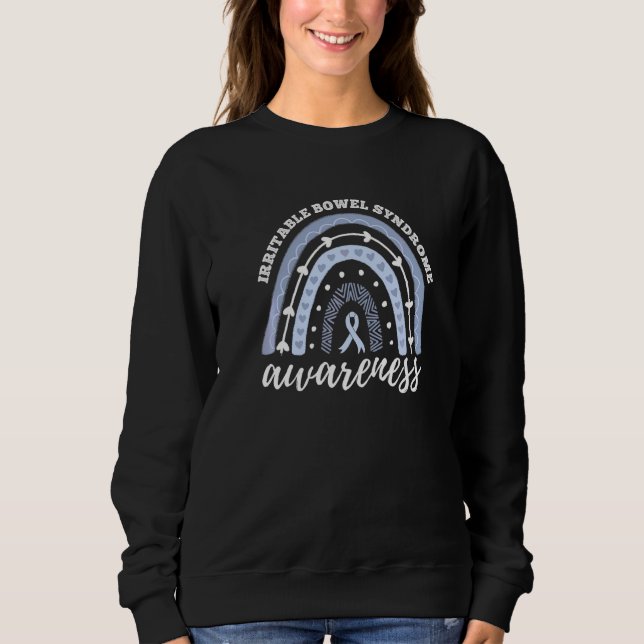 Rainbow IBS Irritable Bowel Syndrome Awareness Sweatshirt (Front)