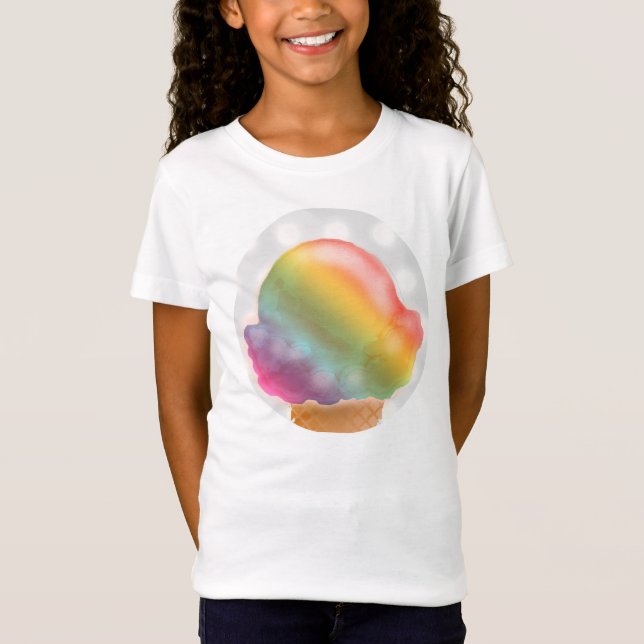 Rainbow Ice Cream Cone Sherbet - T-Shirt (Front)