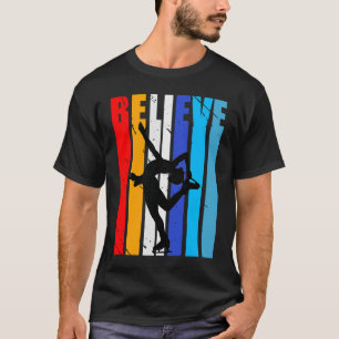 Rainbow Ice Skating Birthday Believe Colourful Kid T-Shirt