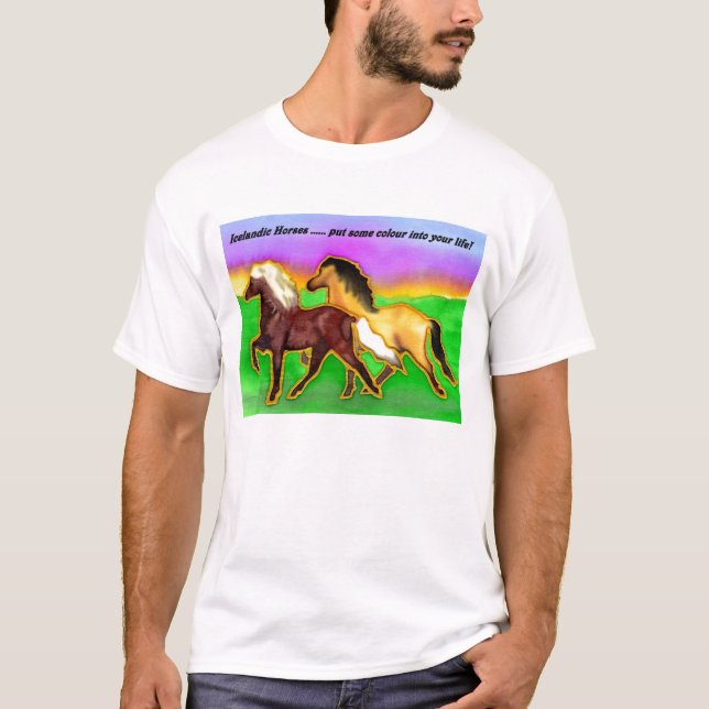 Rainbow Icelandics T-Shirt (Front)