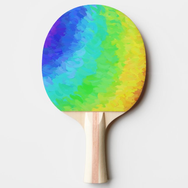 Rainbow Icy Ping Pong Paddle (Back)