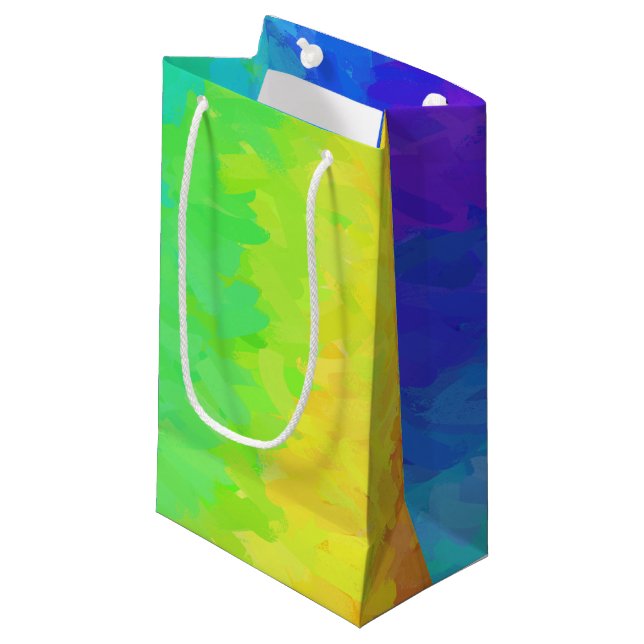 Rainbow Icy Small Gift Bag (Front Angled)