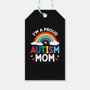 Rainbow I'm A Proud Autism Mum Autism Awareness Gift Tags