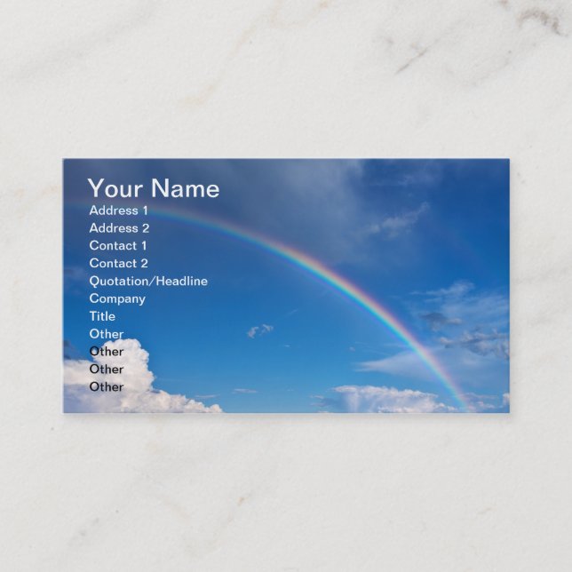 Rainbow in a Blue Sky Business Card (Front)